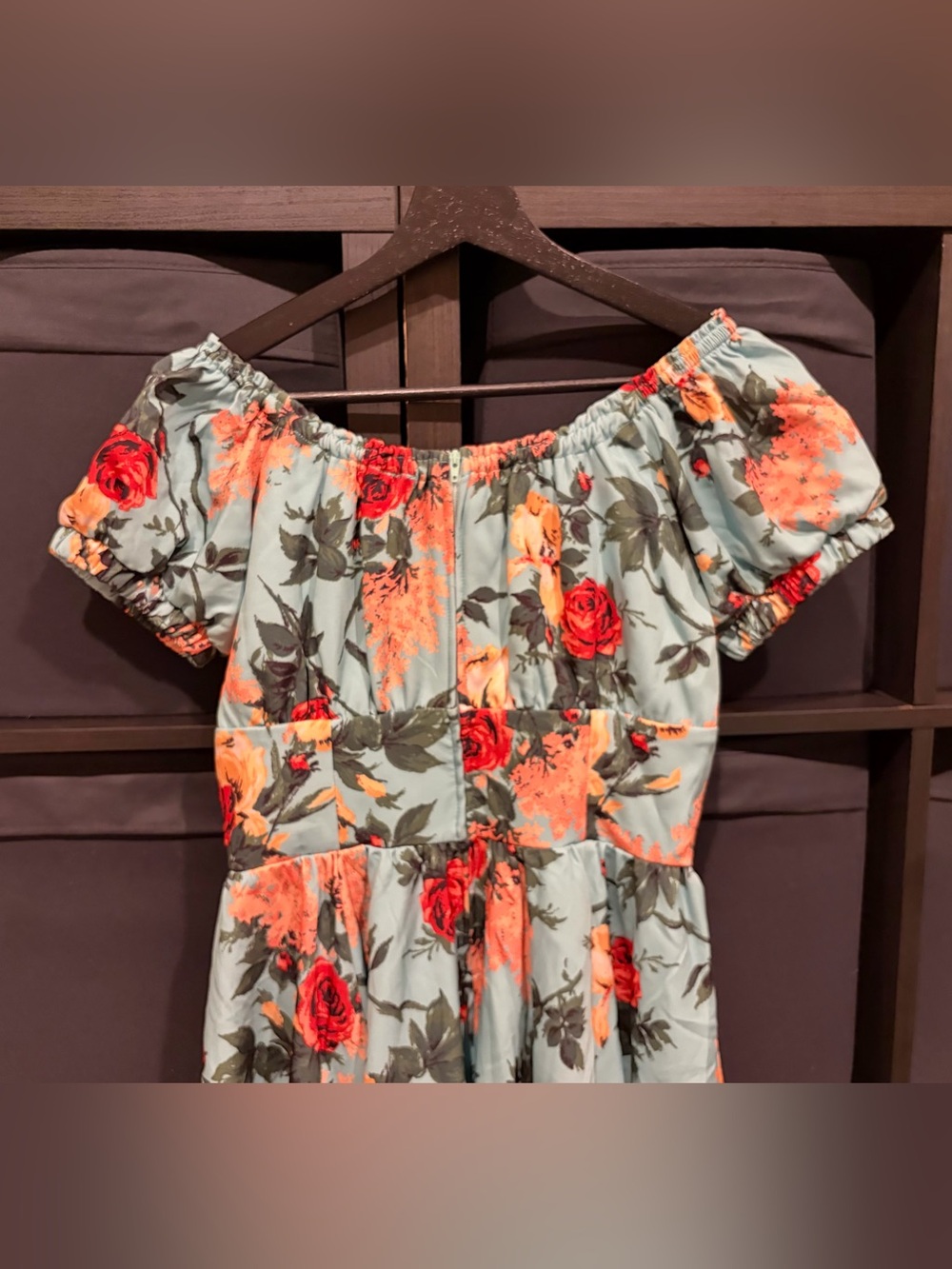 Pinup Couture Marie-Thérèse Peasant Dress in Sherbet Bella Roses Size M NWT - Picture 5 of 7